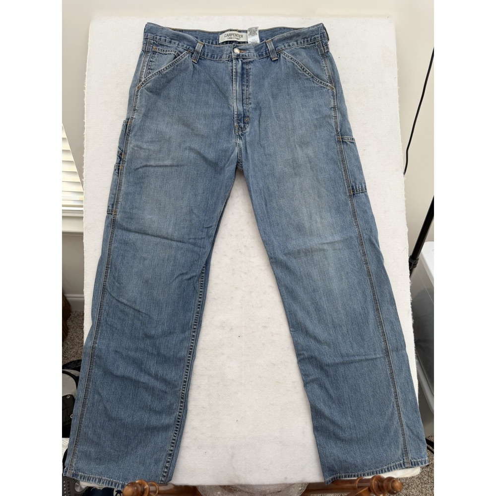 Vintage Levis Jeans Mens 38x34 Blue Carpenter Loose Straight Baggy Utility Denim